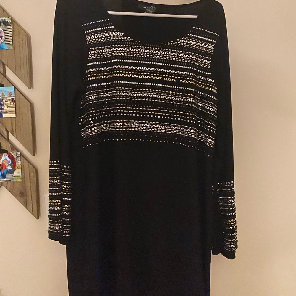 Black with studs formal dress